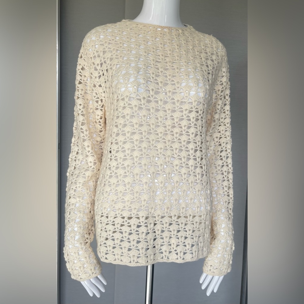 ZARA CROCHET LONG SLEEVE SWEATER